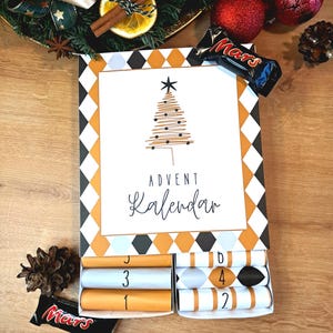 Calendrier de l'Avent DIY imprimable | de Noël pour le compte à rebours | Téléchargement numérique au format PDF A4