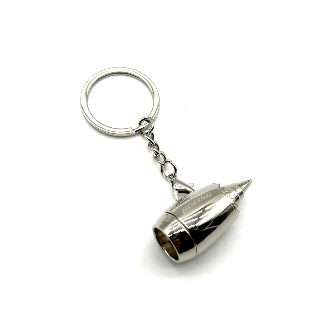 Jet Engine Keychain Boeing Jet Engine Turbine Keychain – Metal Aircraft Engine Key Ring ...