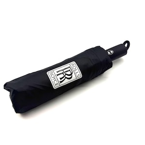 Black Compact Umbrella – Luxury Automatic Folding Umbrella with Sleeve