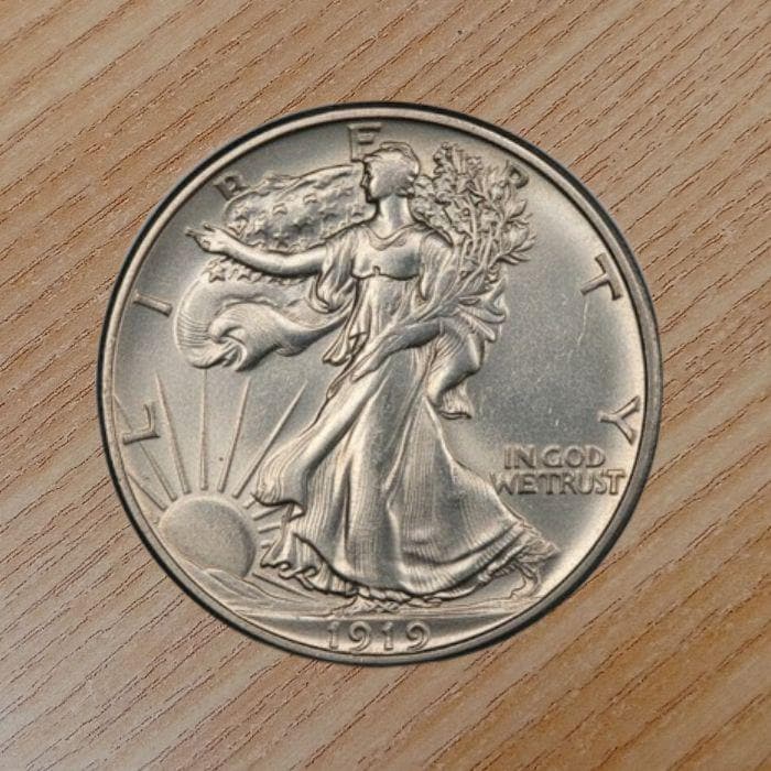 1919-D ウォーキング・リバティ・ハーフドル – 希少でクラシックな米国