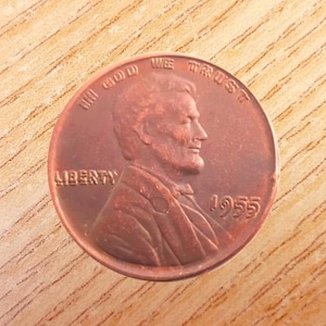 1955 55 ERROR Doubled die Lincoln Wheat Penny – First Year Issue – Historic Collectible Coin