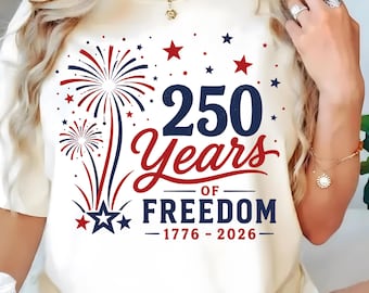 Camiseta del 250 aniversario de EE. UU., Comfort Colors 1776 2026 Freedom Tee, Camiseta de fuegos artificiales patrióticos, Camiseta de celebración del Día de la Independencia del 4 de julio