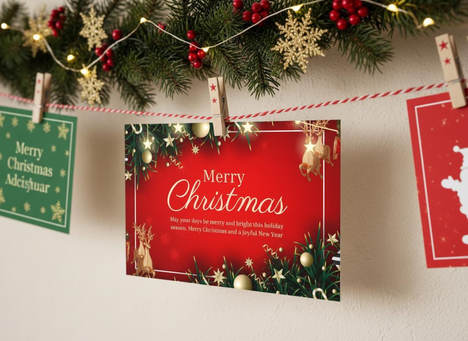 Editable Christmas Card Template | Canva Holiday Card (digital Download ...
