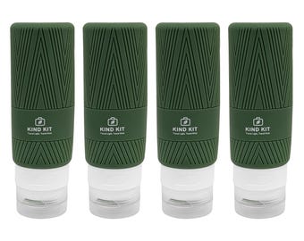 Eco-Friendly BPA-Free Silicone Flip Cap Bottles, TSA Approved Refillable Travel bottles – Set of 4