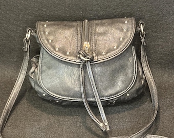 VTG Betsy Johnson Black Studded Y2K Bag Purse Gothic Whimsigoth Grunge Punk