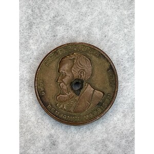1889-1893 23rd President U.S.A Benjamin Harrison Token RARE Vintage **AS IS**