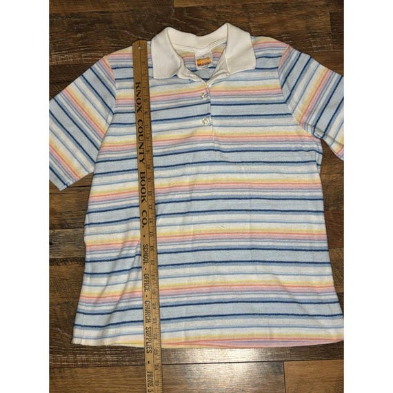 RARE VTG 70/80s Wrangler Multicolor Striped Polo … - image 4