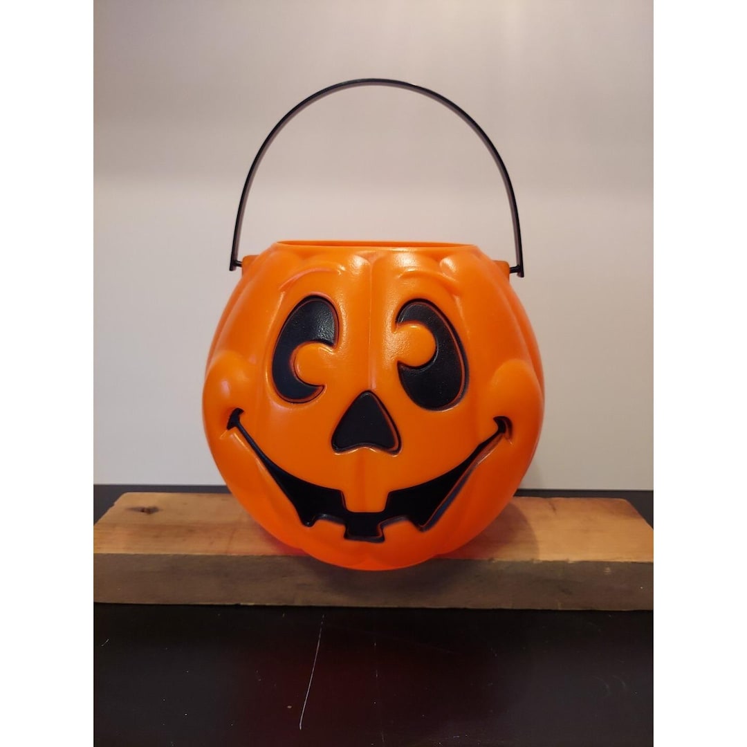 Vintage Halloween Blowmold 1997 Trick or Treat Pumpkin Bucket - Etsy
