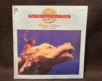 The Neverending Story 1984 Golden Book Picture Album Atreyu Falcor GOOD VINTAGE!