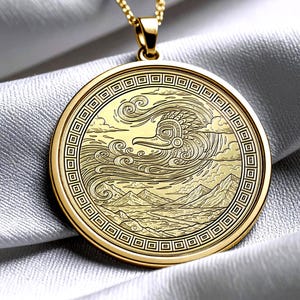 Ehecatl Necklace Pendant : Aztec God Jewelry, God of Wind and Freedom Jewellry -144