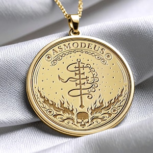 Asmoday Sigil Necklace Mystical Dark Symbol -344