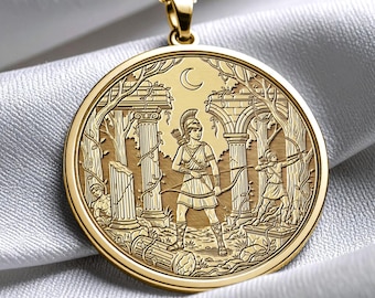 Artemis Necklace – Warrior Goddess of Moon & Wild Nature-48