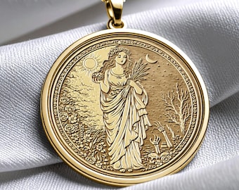 Persephone Necklace Queen of Underworld Pendant 298