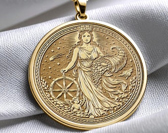 Tyche Necklace Goddess of Luck Pendant -327