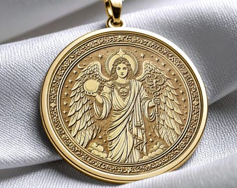 Archangel Raphael Pendant – Healing & Protection Angel Necklace for Spiritual Gift