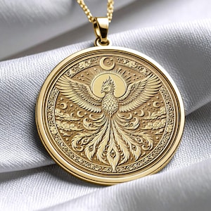 Simurgh Phoenix Necklace Symbol of Rebirth -325