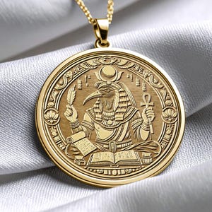 Thoth Pendant – Egyptian God Medallion, Sacred Amulet -28