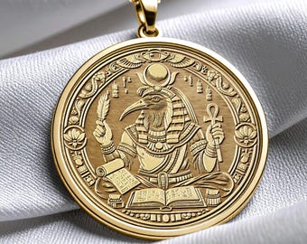 Thoth Pendant – Egyptian God Medallion, Sacred Amulet -28