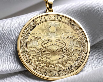 Personalized Cancer Zodiac Pendant Necklace – Symbol of Love & Intuition -10