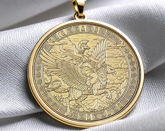 Athena Goddess Necklace – Greek Wisdom Medallion-55