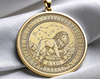 Personalized Leo Zodiac Pendant Necklace – Symbol of Power & Radiance -12