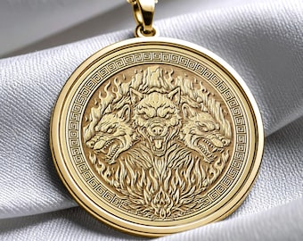 Cerberus Pendant Underworld Hound Mythology Necklace-53