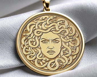 Medusa Head Pendant – Ancient Greek Medallion -261