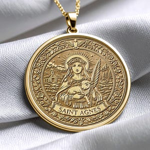 Saint Agnes Purity and Courage Pendant -567