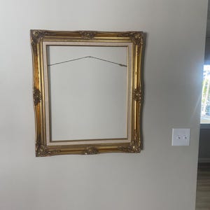 Ornate Baroque Gilt Open Wood Frame - Large Empty Gold Frame