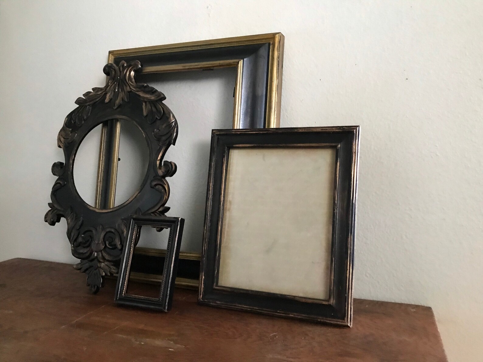 Black & Gold Wall Frame Set Gallery Wall Decor Eclectic Etsy