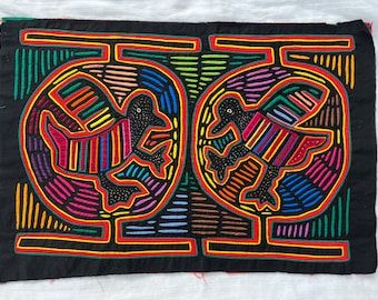 Apliques vintage panamá mola kuna tradicional panamá arte costura S1