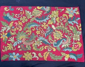 Panel de funda de almohada vintage francesa bordada – Funda de cojín de punto de aguja, decoración clásica para el hogar S24