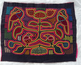 Apliques vintage panamá mola kuna tradicional panamá arte costura S2