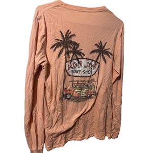 Ron Jon Surf Shop Cocoa Beach Langarm Grafik T-Shirt Pfirsich Woodie Wagon Large Bild 2