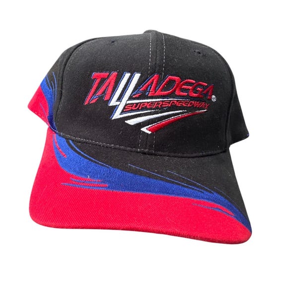 Talladega Superspeedway Vintage NASCAR Hat Checkered Flag Sports Snapback Cap