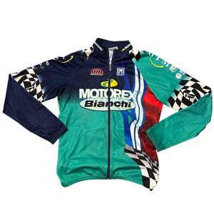 Maillot Cycliste Vintage Santini Bonjour Toupargel 2000 - Bleu Taille XL
