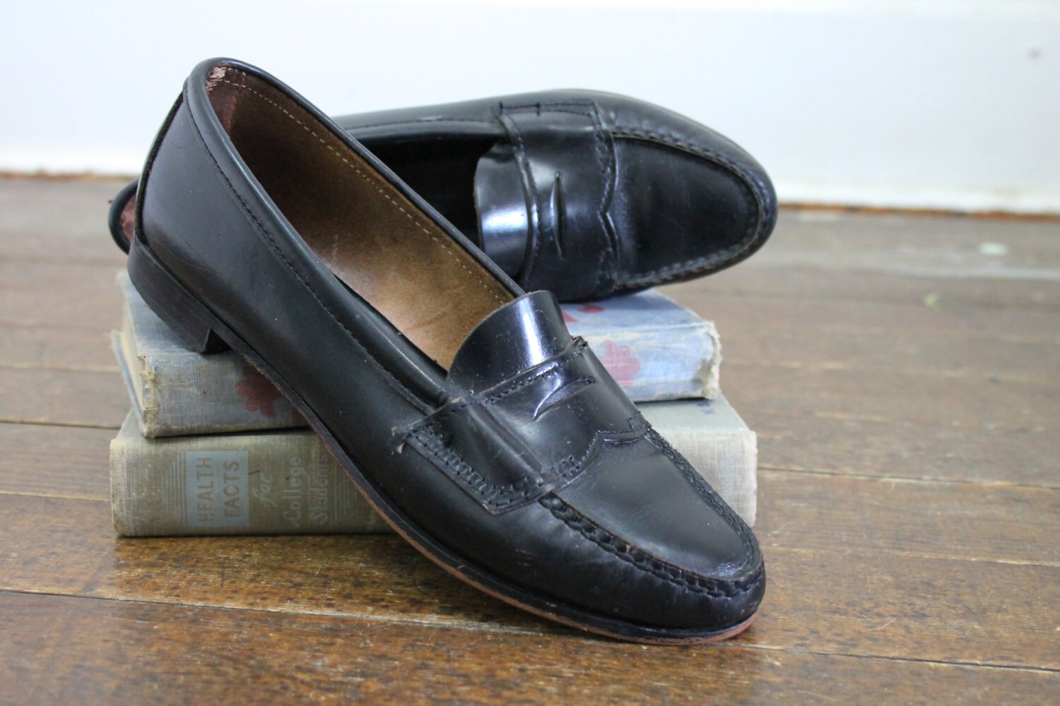 Vintage penny loafers . 1960s Dexter moccasin . 60s black Etsy
