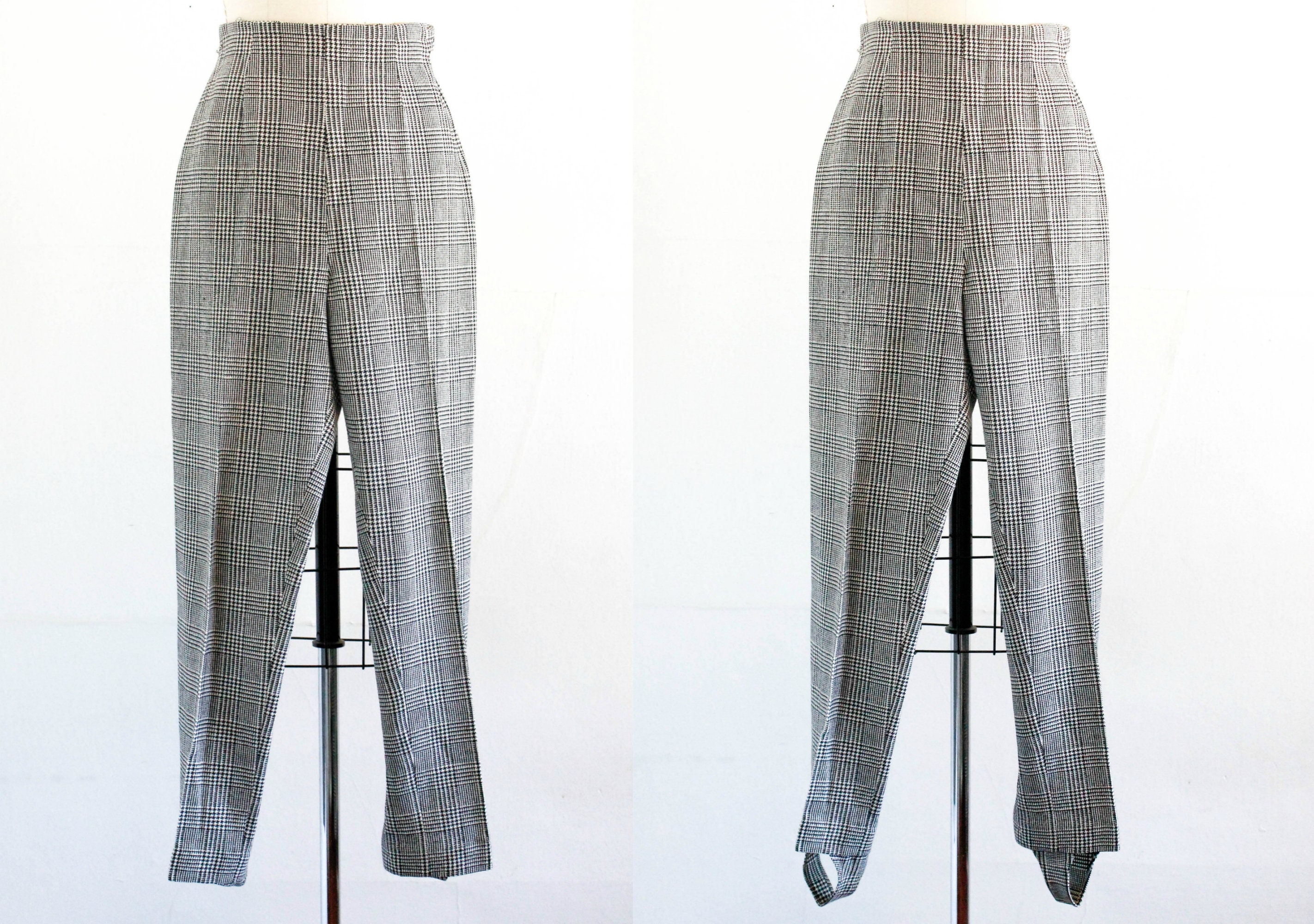 Georgy Girl . 1960s houndstooth plaid stirrup pants by Jack Winter . md ...