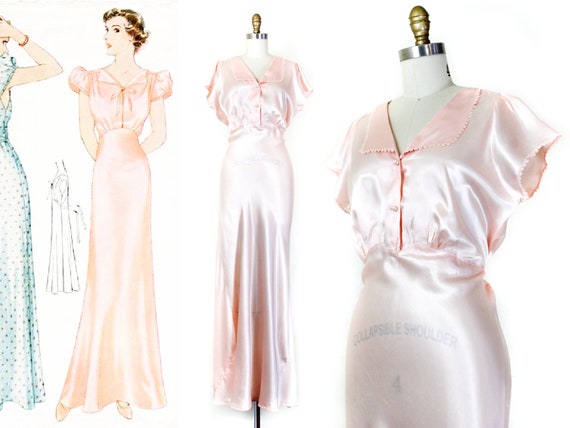 1930s silk slip dress // Strawberries and Crème vi