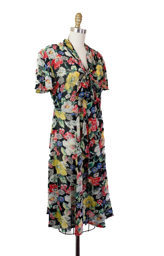 1940s chiffon dress // In Bloom vintage late 1930… - image 2