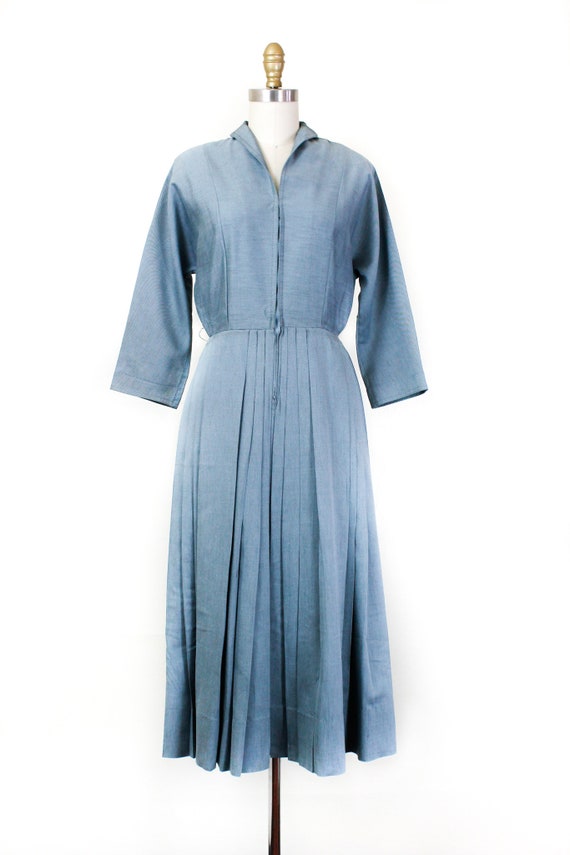 1950s blue dress // Ice Queen vintage formal 1940… - image 9
