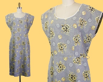 Sunrise to Sunset // 1940s feedsack cotton day dress // Md