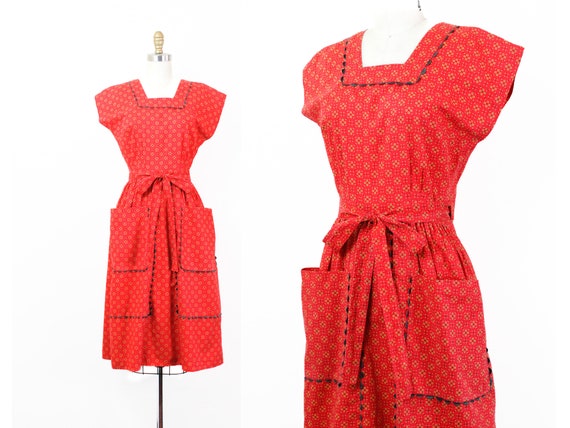 1950s Swirl dress // County Fair vintage 1950s re… - image 1