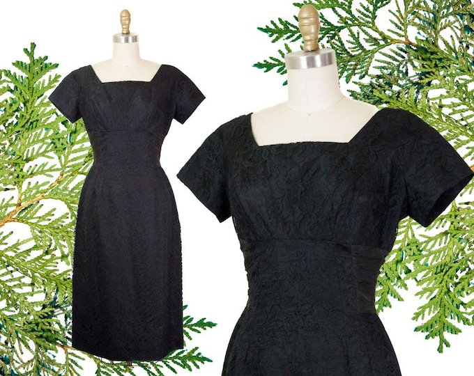 Featured listing image: After Hours // 1950s black lace cocktail dress by Ferman-O'Grady Sm