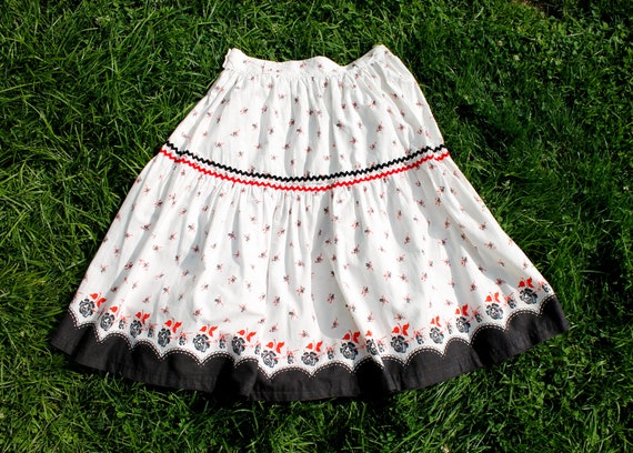 1950s rose print skirt // Stone Roses vintage 195… - image 5