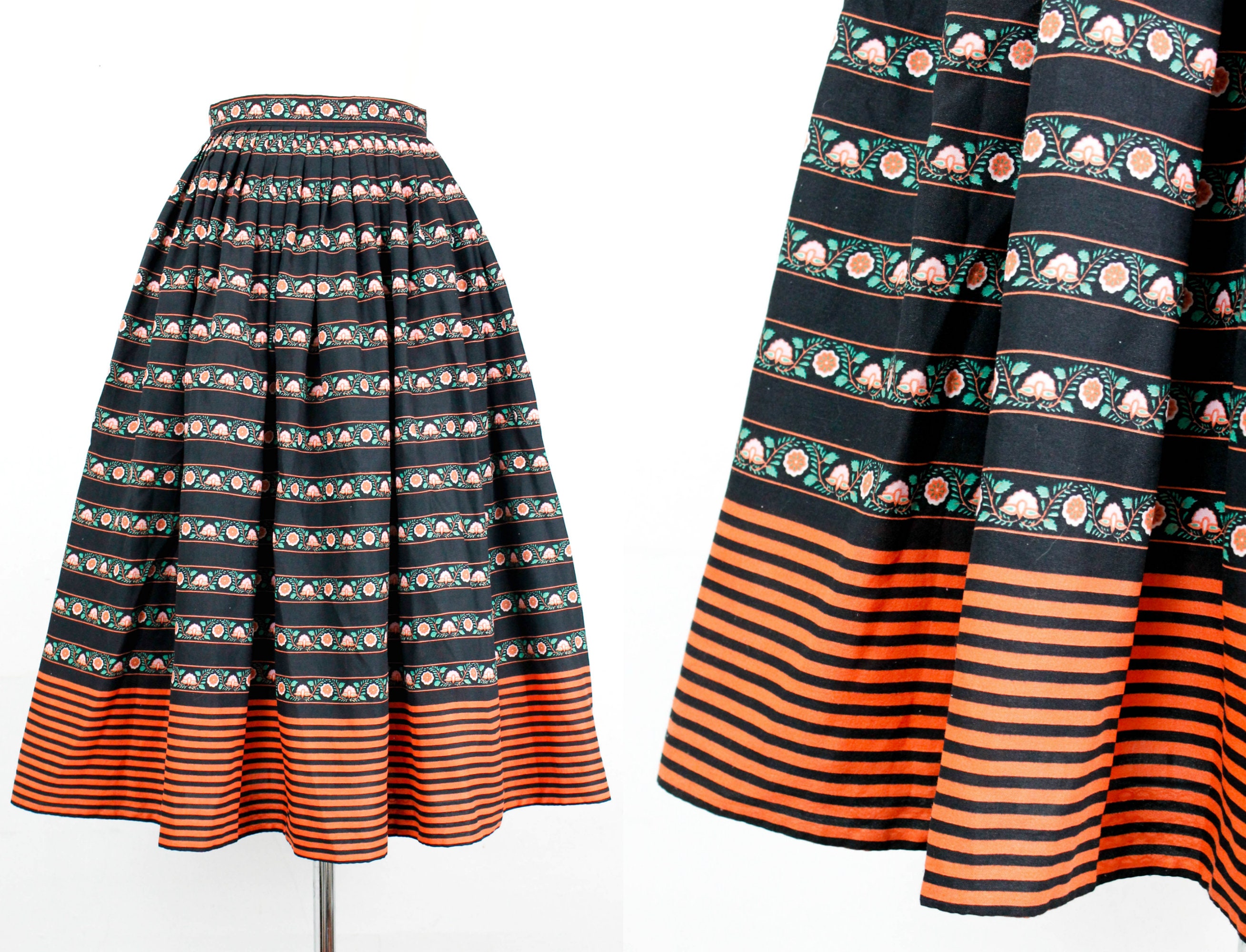 1970s top striped skirt