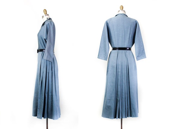 1950s blue dress // Ice Queen vintage formal 1940… - image 4