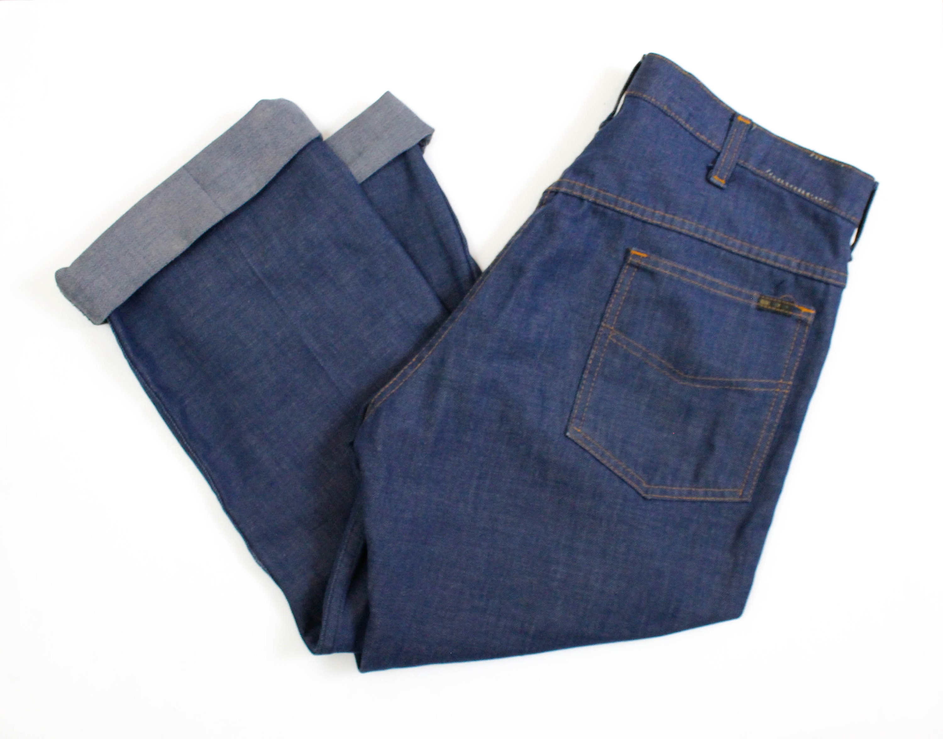 1970s denim // True Blue vintage Sears cropped 60s / 70s jeans mid rise ...