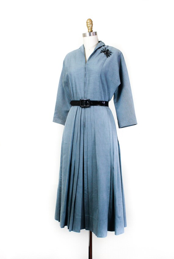 1950s blue dress // Ice Queen vintage formal 1940… - image 6