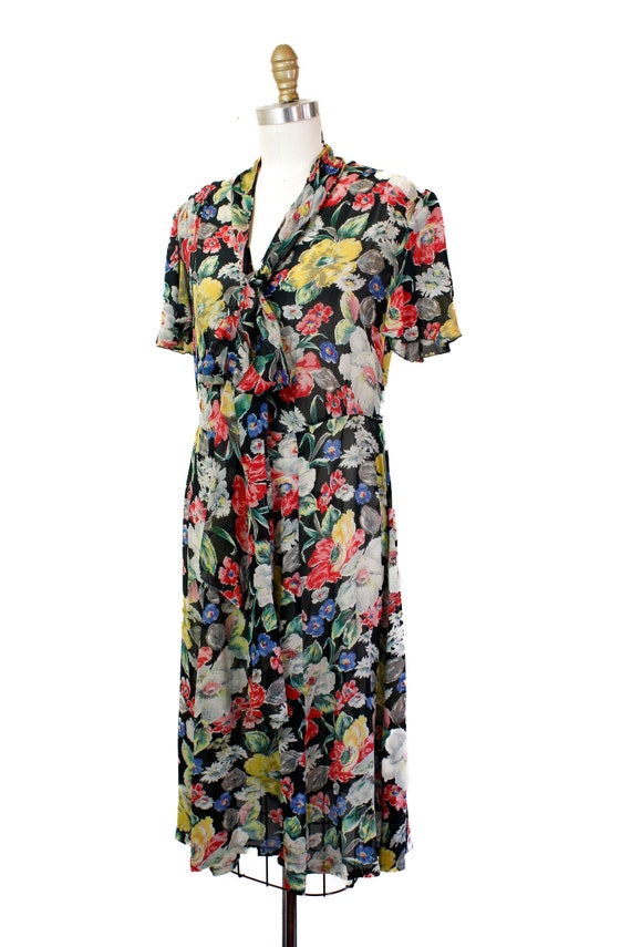 1940s chiffon dress // In Bloom vintage late 1930… - image 5